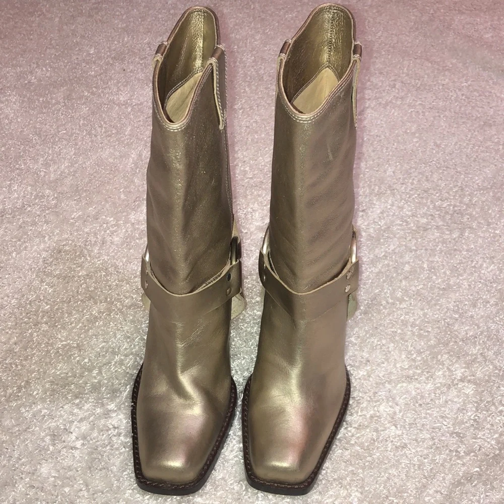COPY - MICHAEL Michael Kors Metallic Heeled Boots - Picture 3 of 12